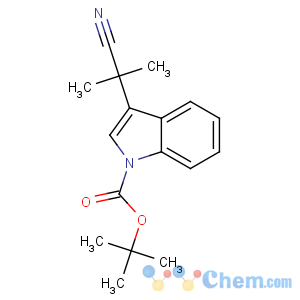 CAS No:380626-46-0 tert-butyl 3-(2-cyanopropan-2-yl)indole-1-carboxylate