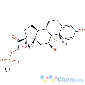 CAS No:382-66-1 Pregna-1,4-diene-3,20-dione,9-fluoro-11,17-dihydroxy-21-[(methylsulfonyl)oxy]-, (11b)- (9CI)