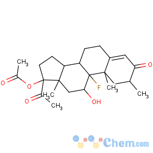 CAS No:3828-36-2 Pregn-4-ene-3,20-dione,17-(acetyloxy)-9-fluoro-11-hydroxy-2-methyl-, (2a,11b)- (9CI)