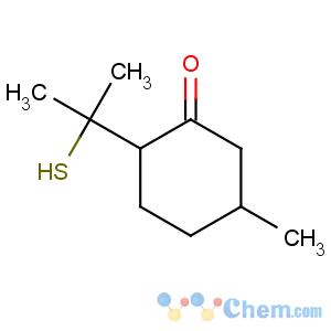 CAS No:38462-22-5 5-methyl-2-(2-sulfanylpropan-2-yl)cyclohexan-1-one