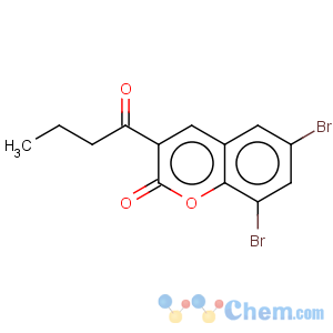 CAS No:3855-85-4 2H-1-Benzopyran-2-one,6,8-dibromo-3-(1-oxobutyl)-