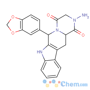 CAS No:385769-84-6 Pyrazino[1',2':1,6]pyrido[3,4-b]indole-1,4-dione,2-amino-6-(1,3-benzodioxol-5-yl)-2,3,6,7,12,12a-hexahydro-, (6R,12aR)-