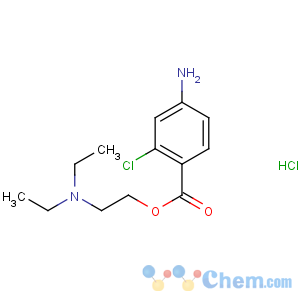 CAS No:3858-89-7 2-(diethylamino)ethyl 4-amino-2-chlorobenzoate