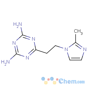 CAS No:38668-46-1 6-[2-(2-methylimidazol-1-yl)ethyl]-1,3,5-triazine-2,4-diamine
