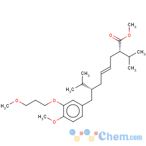 CAS No:387353-71-1 (2S,4E,7R)-7-[[4-Methoxy-3-(3-methoxypropoxy)phenyl]methyl]-8-methyl-2-(1-methylethyl)-4-nonenoic acid methyl ester