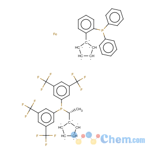 CAS No:387868-06-6 Ferrocene,1-[(1R)-1-[bis[3,5-bis(trifluoromethyl)phenyl]phosphino]ethyl]-2-[2-(diphenylphosphino)phenyl]-,(1R)-