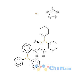 CAS No:388079-60-5 Ferrocene,1-[(1R)-1-(dicyclohexylphosphino)ethyl]-2-[2-(diphenylphosphino)phenyl]-, (1R)-(9CI)