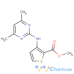 CAS No:388565-75-1 methyl 3-[(4,6-dimethylpyrimidin-2-yl)amino]thiophene-2-carboxylate