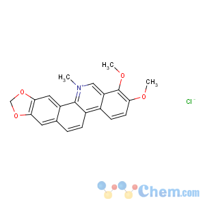 CAS No:3895-92-9 1,2-dimethoxy-12-methyl-[1,3]benzodioxolo[5,<br />6-c]phenanthridin-12-ium