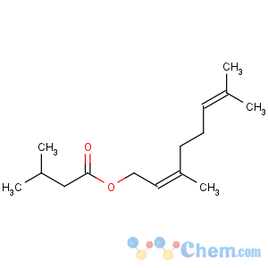 CAS No:3915-83-1 Butanoic acid,3-methyl-, (2Z)-3,7-dimethyl-2,6-octadien-1-yl ester