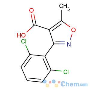 CAS No:3919-76-4 3-(2,6-dichlorophenyl)-5-methyl-1,2-oxazole-4-carboxylic acid