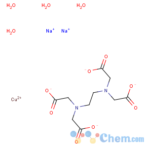 CAS No:39208-15-6 Cuprate(2-),[[N,N'-1,2-ethanediylbis[N-(carboxymethyl)glycinato-kN,kO]](4-)]-, disodium (9CI)