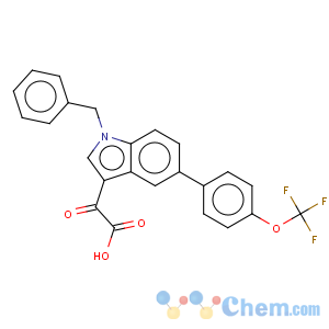 CAS No:393105-53-8 1H-Indole-3-aceticacid, a-oxo-1-(phenylmethyl)-5-[4-(trifluoromethoxy)phenyl]-