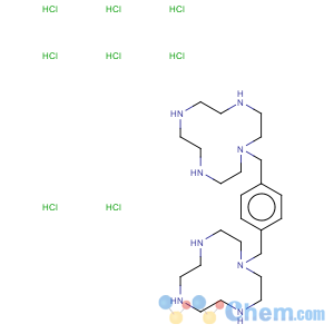 CAS No:393864-02-3 1,4,7,10-Tetraazacyclododecane,1,1'-[1,4-phenylenebis(methylene)]bis-, hexahydrochloride (9CI)