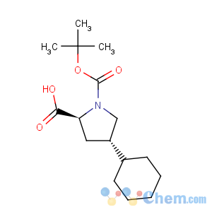 CAS No:394734-77-1 1,2-Pyrrolidinedicarboxylicacid, 4-cyclohexyl-, 1-(1,1-dimethylethyl) ester, (2S,4S)-