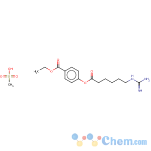 CAS No:39492-01-8 Benzoic acid,4-[[6-[(aminoiminomethyl)amino]-1-oxohexyl]oxy]-, ethyl ester