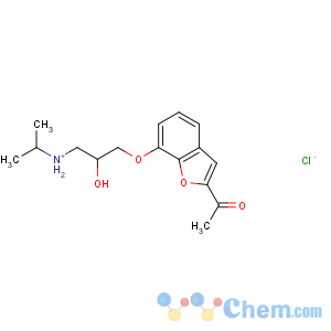 CAS No:39543-79-8 [3-[(2-acetyl-1-benzofuran-7-yl)oxy]-2-hydroxypropyl]-propan-2-<br />ylazanium