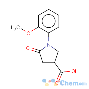 CAS No:39629-90-8 3-Pyrrolidinecarboxylicacid, 1-(2-methoxyphenyl)-5-oxo-