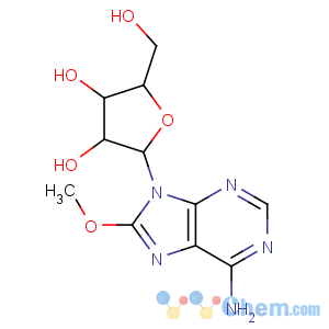 CAS No:3969-27-5 2-(6-amino-8-methoxy-purin-9-yl)-5-(hydroxymethyl)oxolane-3,4-diol