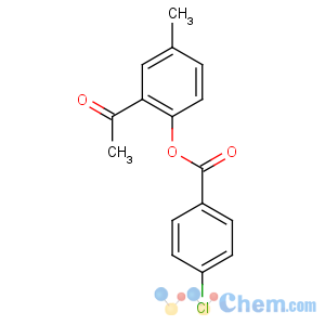 CAS No:4010-22-4 Benzoicacid, 4-chloro-, 2-acetyl-4-methylphenyl ester