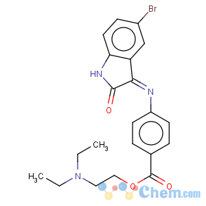 CAS No:401610-19-3 4-(5-Bromo-2-oxo-1,2-dihydro-indol-3-ylideneamino)-benzoic acid 2-diethylamino-ethyl ester