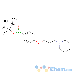 CAS No:401895-68-9 1-[3-[4-(4,4,5,5-tetramethyl-1,3,<br />2-dioxaborolan-2-yl)phenoxy]propyl]piperidine