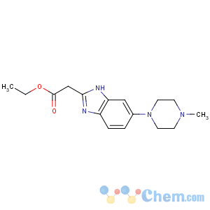 CAS No:402948-37-2 ethyl 2-[6-(4-methylpiperazin-1-yl)-1H-benzimidazol-2-yl]acetate