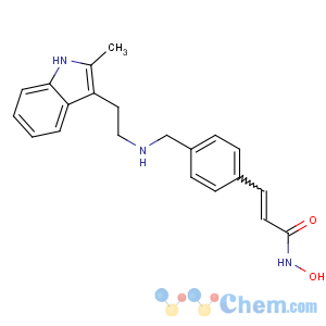 CAS No:404950-80-7 (E)-N-hydroxy-3-[4-[[2-(2-methyl-1H-indol-3-yl)ethylamino]methyl]phenyl]<br />prop-2-enamide