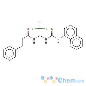 CAS No:405060-95-9 2-Propenamide,3-phenyl-N-[2,2,2-trichloro-1-[[(8-quinolinylamino)thioxomethyl]amino]ethyl]-,(2E)-