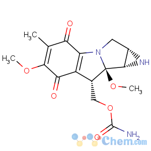 CAS No:4055-39-4 Azirino[2',3':3,4]pyrrolo[1,2-a]indole-4,7-dione,8-[[(aminocarbonyl)oxy]methyl]-1,1a,2,8,8a,8b-hexahydro-6,8a-dimethoxy-5-methyl-,(1aS,8S,8aR,8bS)-
