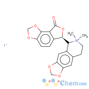 CAS No:40709-69-1 1,3-Dioxolo[4,5-g]isoquinolinium,5-[(6R)-6,8-dihydro-8-oxofuro[3,4-e]-1,3-benzodioxol-6-yl]-5,6,7,8-tetrahydro-6,6-dimethyl-,iodide (1:1), (5S)-