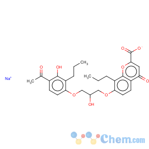 CAS No:40786-08-1 7-[3-(4-Acetyl-3-hydroxy-2-propylphenoxy)-2-hydroxypropoxy]-4-oxo-8-propyl-4H-1-benzopyran-2-carboxylic acid