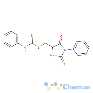 CAS No:4094-50-2 (5-oxo-1-phenyl-2-sulfanylideneimidazolidin-4-yl)methyl<br />N-phenylcarbamodithioate