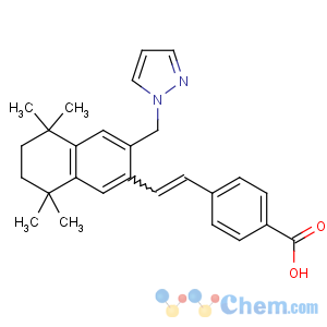 CAS No:410528-02-8 4-[(E)-2-[5,5,8,8-tetramethyl-3-(pyrazol-1-ylmethyl)-6,<br />7-dihydronaphthalen-2-yl]ethenyl]benzoic acid