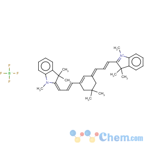 CAS No:410536-44-6 2-((E)-3-(5,5-Dimethyl-3-[(E)-3-(1,3,3-trimethyl-1,3-dihydro-2H-indol-2-ylidene)-1-propenyl]-2-cyclohexen-1-ylidene)-1-propenyl)-1,3,3-trimethyl-3H-indolium tetrafluoroborate