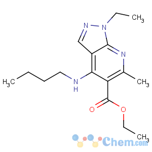 CAS No:41094-88-6 ethyl<br />4-(butylamino)-1-ethyl-6-methylpyrazolo[3,4-b]pyridine-5-carboxylate