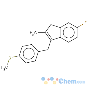 CAS No:41201-60-9 1H-Indene,6-fluoro-2-methyl-3-[[4-(methylthio)phenyl]methyl]-