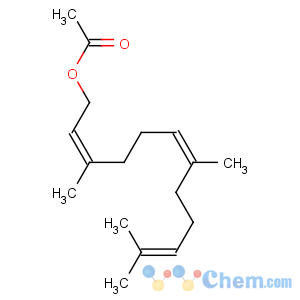 CAS No:4128-17-0 2,6,10-Dodecatrien-1-ol,3,7,11-trimethyl-, 1-acetate, (2E,6E)-