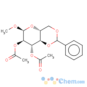 CAS No:4141-45-1 a-D-Glucopyranoside, methyl4,6-O-(phenylmethylene)-, diacetate (9CI)