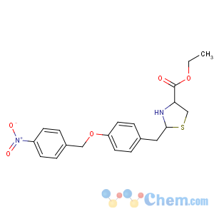 CAS No:415697-08-4 ethyl<br />2-[[4-[(4-nitrophenyl)methoxy]phenyl]methyl]-1,<br />3-thiazolidine-4-carboxylate