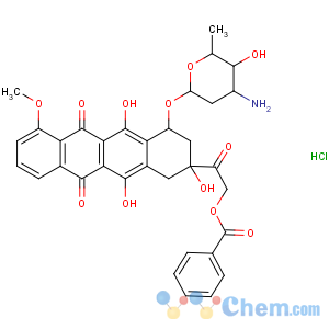 CAS No:41962-28-1 [2-[4-(4-amino-5-hydroxy-6-methyl-oxan-2-yl)oxy-2,5,12-trihydroxy-7-methoxy-6,11-dioxo-3,4-dihydro-1H-tetracen-2-yl]-2-oxo-ethyl] benzoate