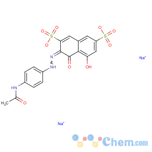CAS No:4197-09-5 2,7-Naphthalenedisulfonicacid, 3-[2-[4-(acetylamino)phenyl]diazenyl]-4,5-dihydroxy-, sodium salt (1:2)