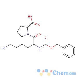 CAS No:42001-60-5 (2S)-1-[(2S)-6-amino-2-(phenylmethoxycarbonylamino)hexanoyl]pyrrolidine-<br />2-carboxylic acid