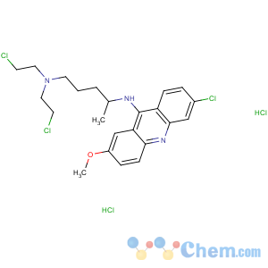 CAS No:4213-45-0 1-N,<br />1-N-bis(2-chloroethyl)-4-N-(6-chloro-2-methoxyacridin-9-yl)pentane-1,<br />4-diamine
