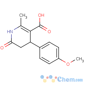 CAS No:423120-08-5 4-(4-methoxyphenyl)-6-methyl-2-oxo-3,4-dihydro-1H-pyridine-5-carboxylic<br />acid