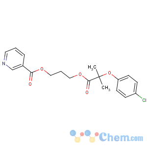 CAS No:42597-57-9 3-[2-(4-chlorophenoxy)-2-methylpropanoyl]oxypropyl<br />pyridine-3-carboxylate