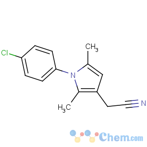 CAS No:42780-48-3 2-[1-(4-chlorophenyl)-2,5-dimethyl-pyrrol-3-yl]acetonitrile