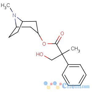 CAS No:428-07-9 (8-methyl-8-azabicyclo[3.2.1]octan-3-yl)<br />3-hydroxy-2-methyl-2-phenylpropanoate