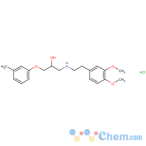 CAS No:42864-78-8 1-[2-(3,<br />4-dimethoxyphenyl)ethylamino]-3-(3-methylphenoxy)propan-2-ol