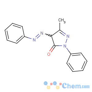 CAS No:4314-14-1 5-methyl-2-phenyl-4-phenyldiazenyl-4H-pyrazol-3-one